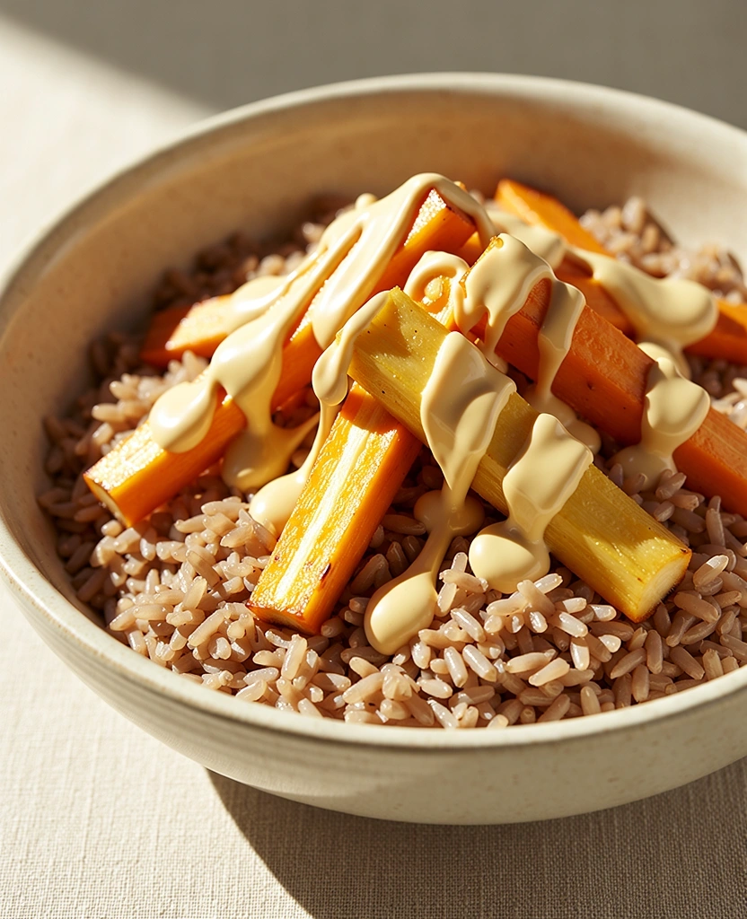 Geroosterde groenten met tahini